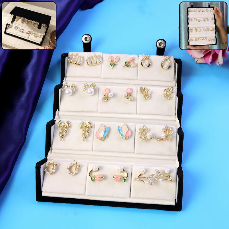 ✨ Korean Style 12 Pairs Earrings Combo Set