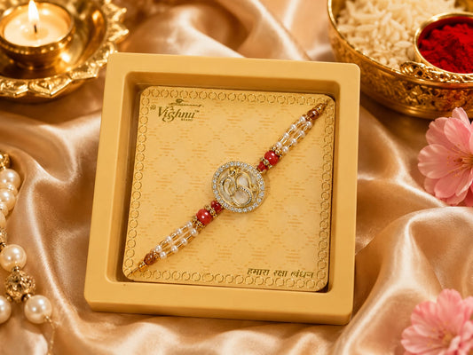 Golden Ganesha Rakhi