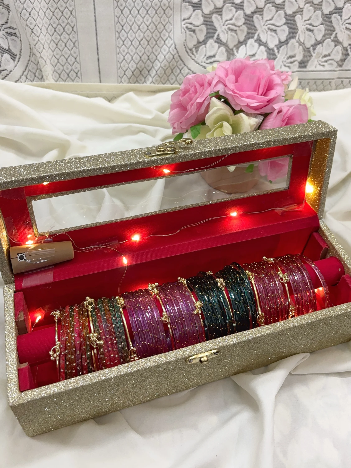 4 Color Ghungroo Bangle Gift Box (Kashmiri Style) 💐