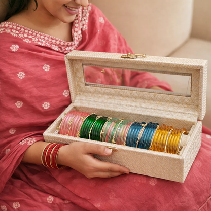 6 Color Viral Jelly Bangle Set With 8 pcs Ghungroo Bangles