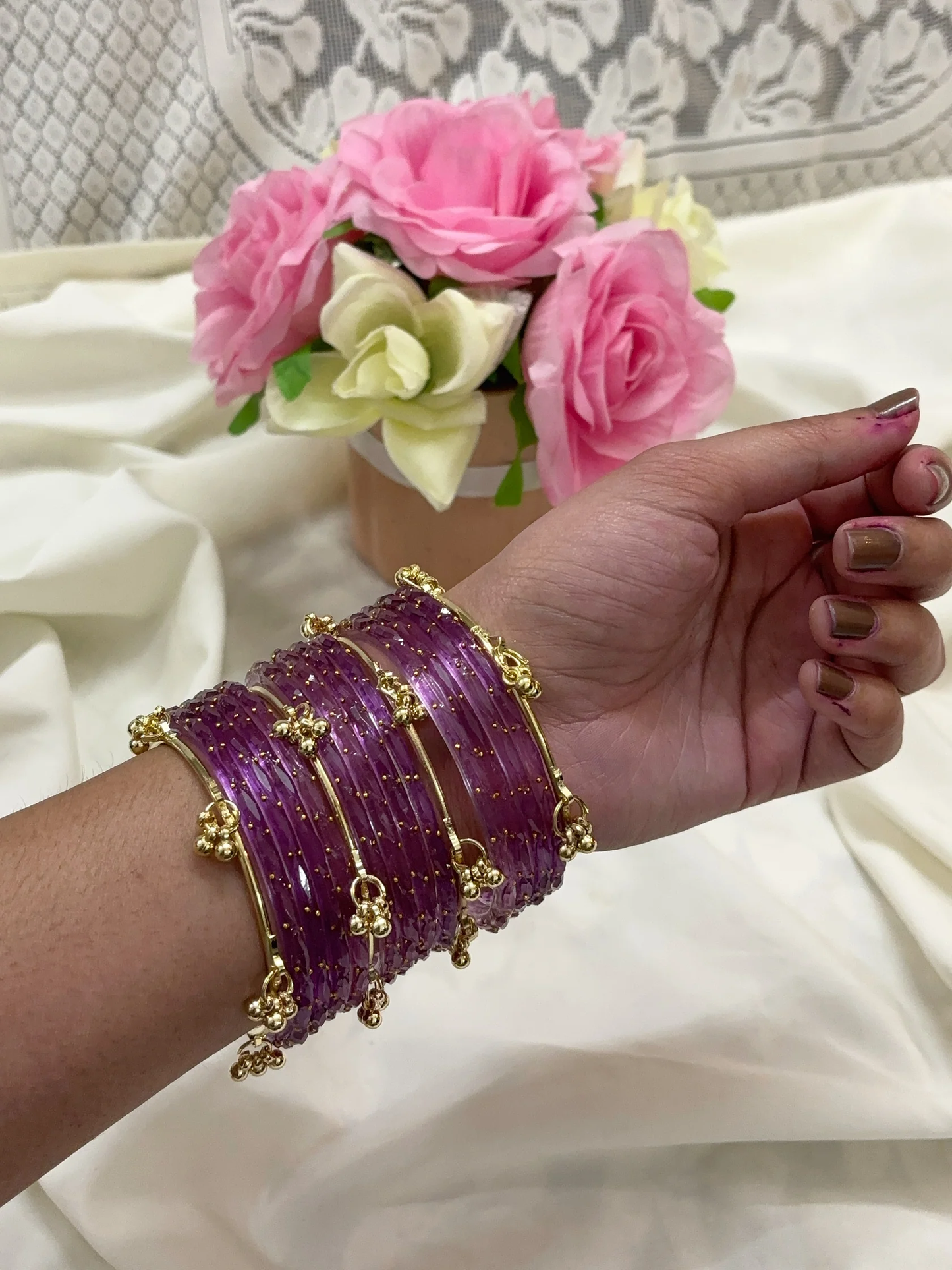4 Color Ghungroo Bangle Gift Box (Kashmiri Style) 💐