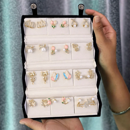 ✨ Korean Style 12 Pairs Earrings Combo Set