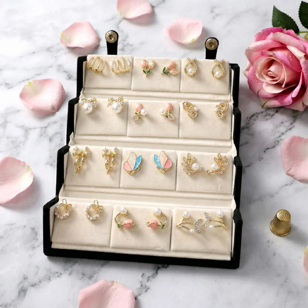 ✨ Korean Style 12 Pairs Earrings Combo Set