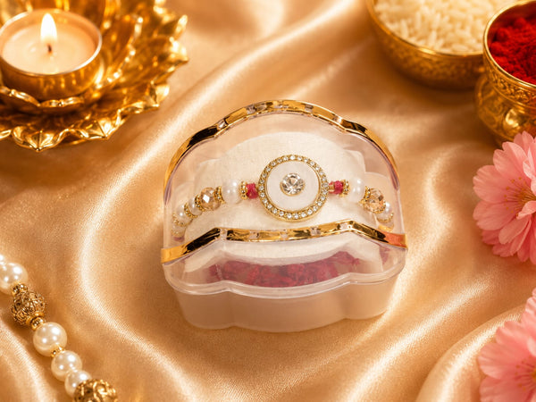 Pearl Halo Rakhi